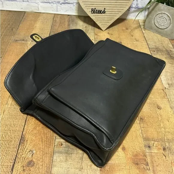 Vintage Coach Beekman 5266 Black Leather Briefcase bag - Picture 4 of 12